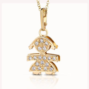Collana Le Bebe' I Pavè Piccoli bimba oro giallo 18kt