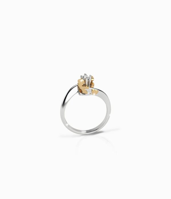 Anello Le Bebe' Cuore Maschio in oro bianco 18 kt