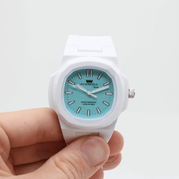 Orologio "ANGERA Watch" Bianco e quadrante tiffany - immagine 3